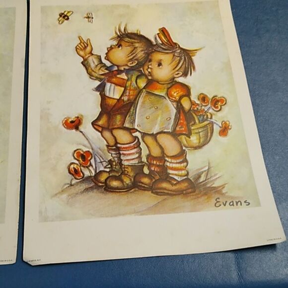 Charming Vintage Hummel Art Prints Set (5) Evans Stapco Litho in USA - Picture 6 of 10